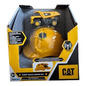 CAT Dump Truck Micro RC Toy Hard Hat Controller 2.4GHz Funrise Box Wear‎